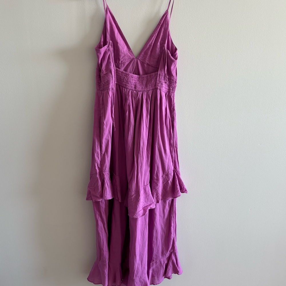 Abercrombie & Fitch Tiered Maxi Dress with Spaghetti Straps - Purple - Picture 5 of 5